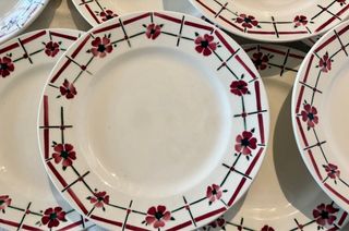 10 piatti da dessert degli anni '50 Terre de Fer