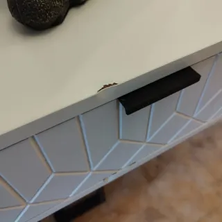 Consola recibidor blanca y negra