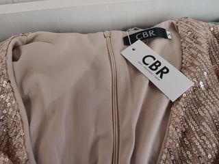 Vestito CBR Paillettes Rosa Gold Taglia S