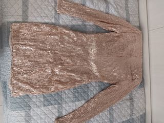 Vestito CBR Paillettes Rosa Gold Taglia S