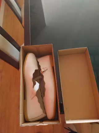 Zapatos comunión piel beige