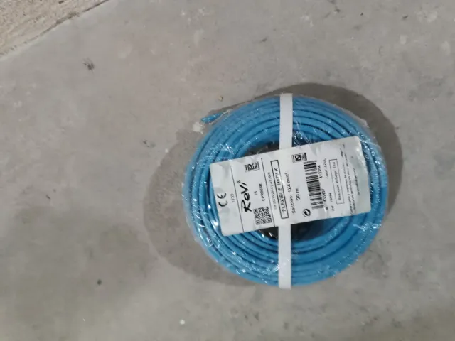 Rollo cable flexible azul 20m 1x4mm
