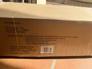 Cenador Ikone 300x300x290cm con 28 LEDs Solares