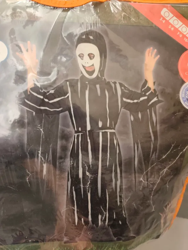 Disfraz payaso terror y esqueleto