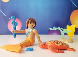 Playmobil Sireno con tortuga y vegetación marina