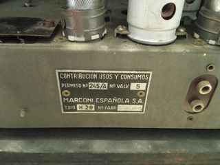 Radio Marconi Válvulas Marrón y Dorado