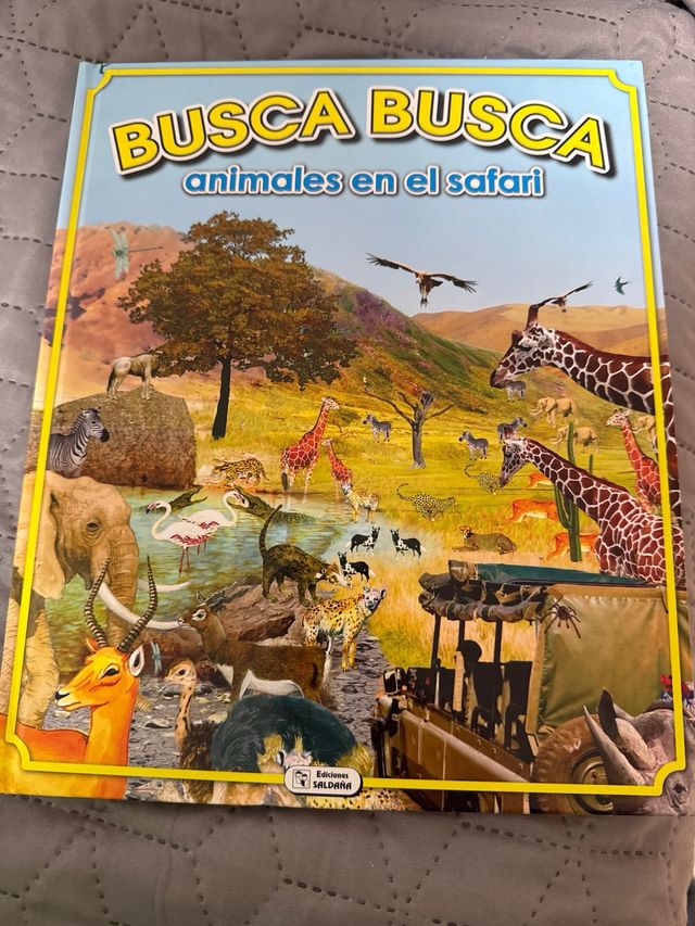Lote 3 libros Busca animales naturaleza y safari