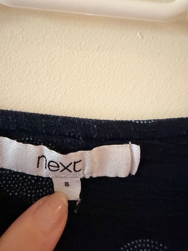 Vestido azul Next invierno lunares