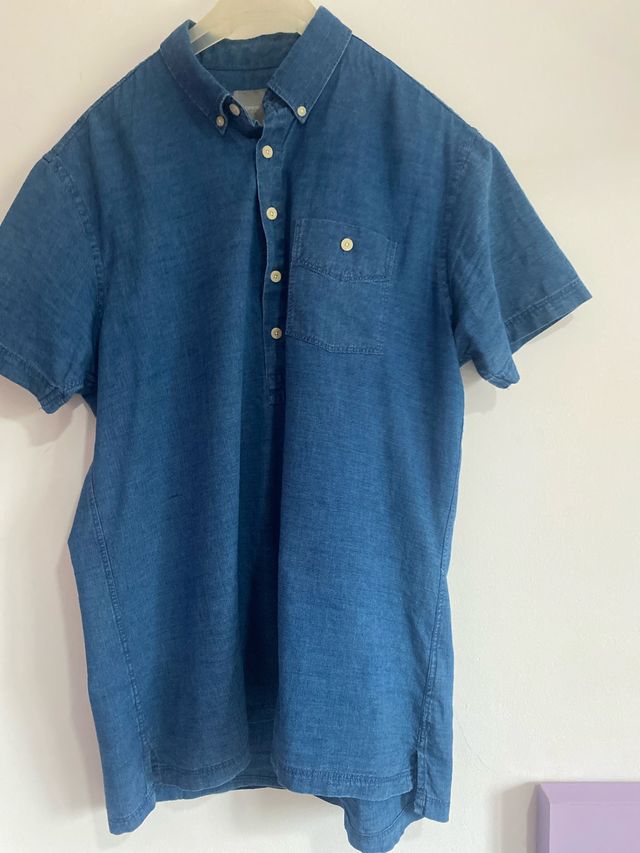 Camisa vaquera manga corta