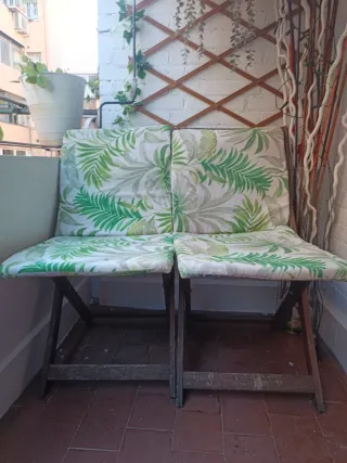 Sillas de terraza de madera plegables