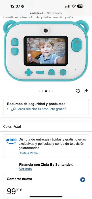 My First Camera 2 Insta Azul/Blanco