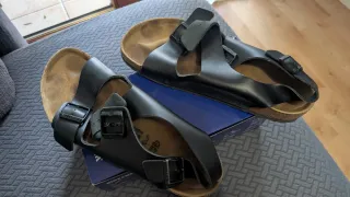 Birkenstock Milano Sandalias Piel Negras Talla 45