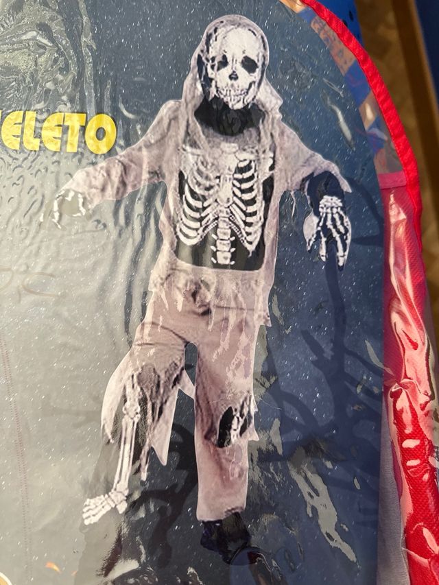 Disfraz Zombie Esqueleto Infantil Talla 4 a 6
