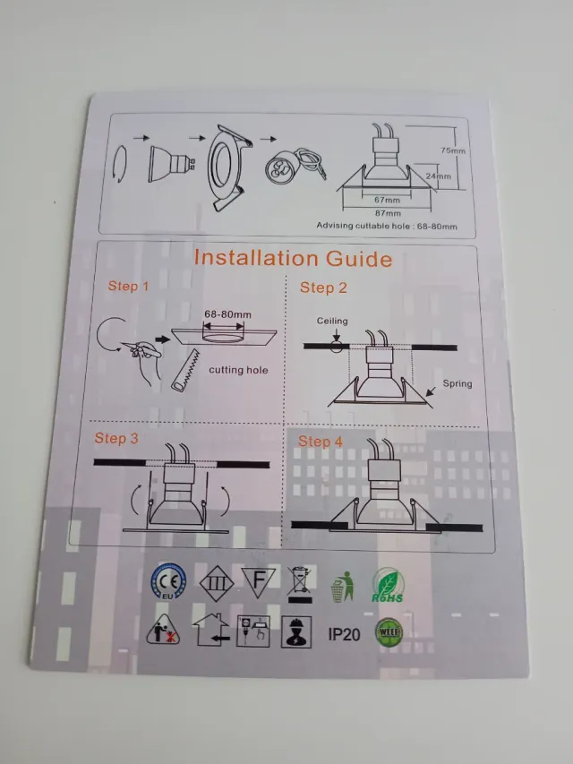 4 Focos LED Bojim Redondos Empotrables