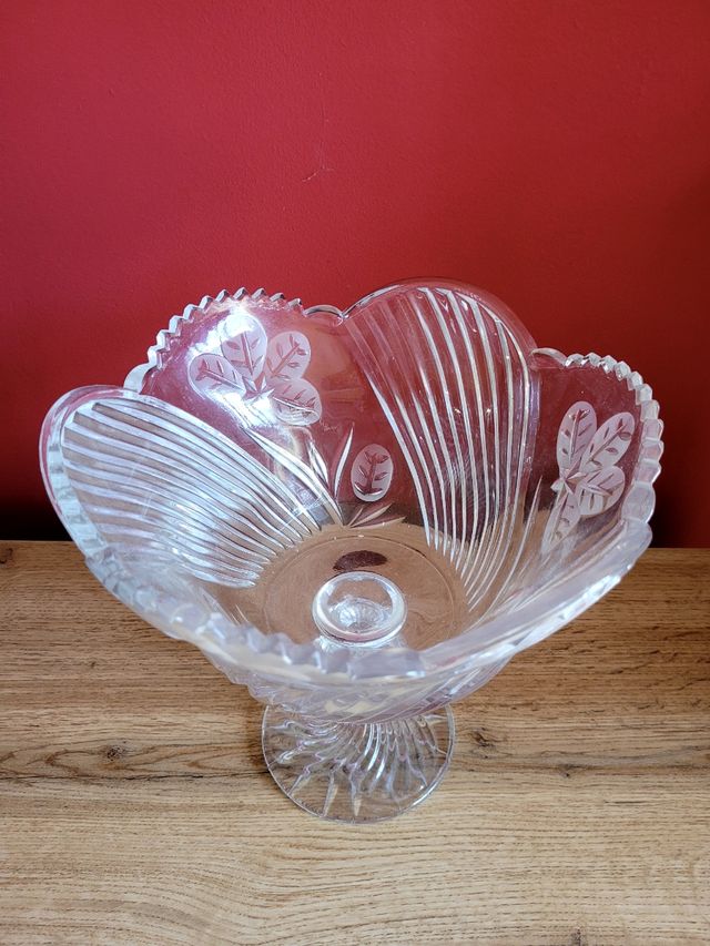 Base in vetro vintage Irena Polonia