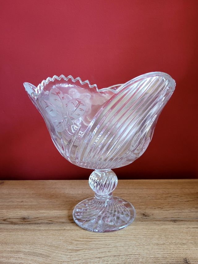 Base in vetro vintage Irena Polonia