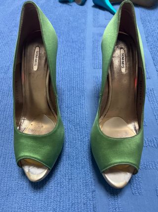 Zapatos SOM-MITS Talla 39 Verde/Dorado