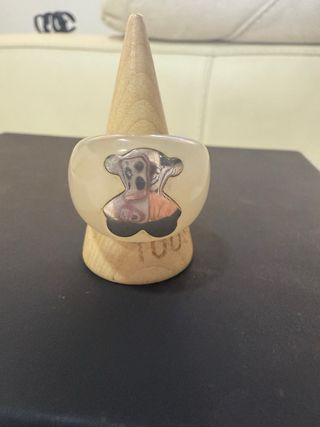 Anillo Tous Oso Beige y Plata