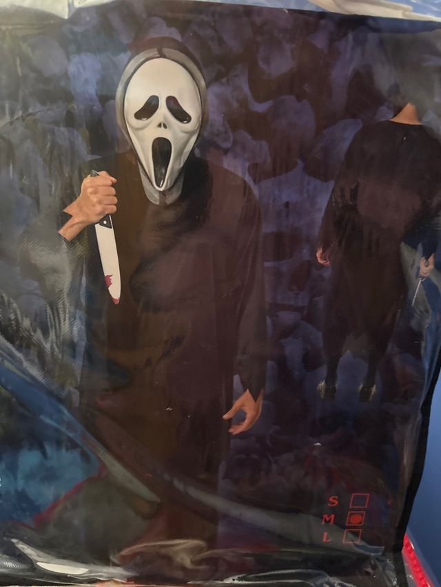Disfraz adulto asesino scream Talla M