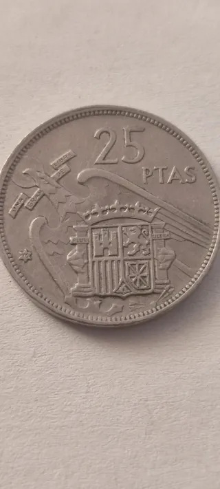 Moneda 5 Pesetas 1957 Franco Caudillo