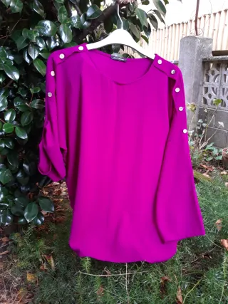 Blusa Curvi Morada/Rosa