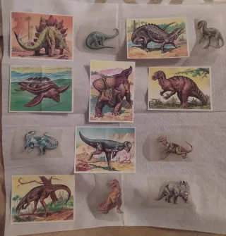 Lote Pegatinas Cromos Bollycao Dinosaurios