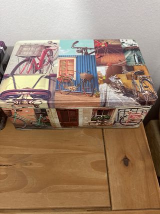 2 Cajas Metálicas Decorativas Vintage