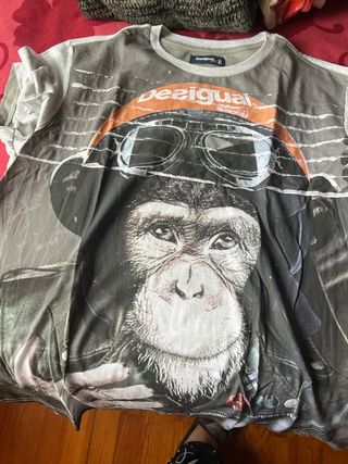Camiseta Desigual Hombre Talla XL Mono Piloto