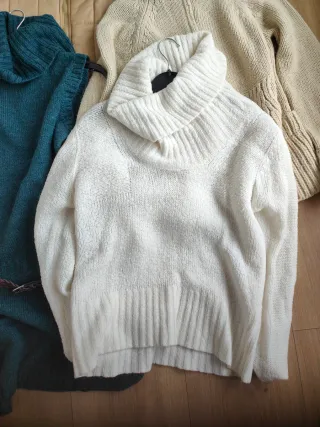 Lote 4 prendas punto cuello alto varias marcas