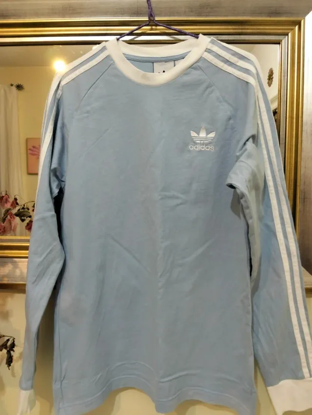 Sudadera Adidas Azul y Blanca