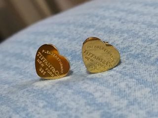 Orecchini Tiffany & Co. Cuore Dorato Argento