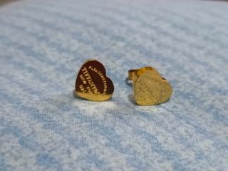 Orecchini Tiffany & Co. Cuore Dorato Argento
