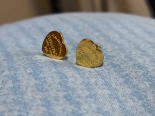 Orecchini Tiffany & Co. Cuore Dorato Argento