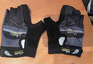 Guantes Ciclismo B'Twin Cortos Negros y Grises