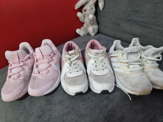 3 pares de zapatillas Nike Rosas Niña