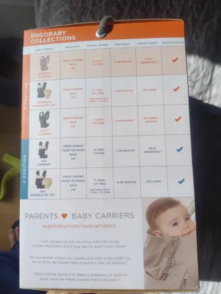 Mochila Ergobaby Original 3 Posiciones