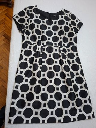 Vestido ANITA Negro y Blanco Talla M