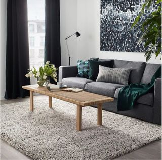 Alfombra IKEA VINDUM pelo largo beige