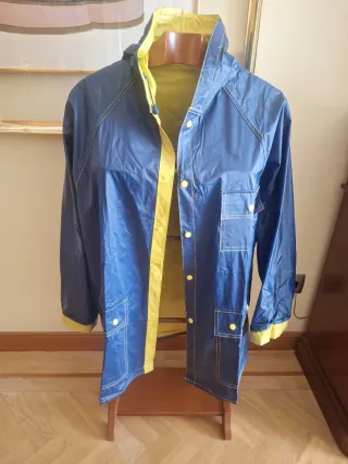 Impermeable Unisex Azul y Amarillo