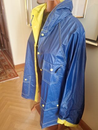 Impermeable Unisex Azul y Amarillo