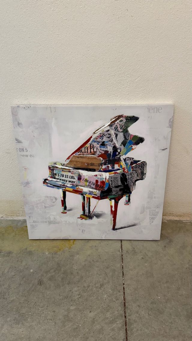 Cuadro Piano Multicolor