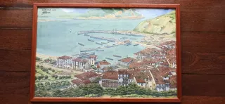 4 cuadros acuarelas F. Hierro Laredo