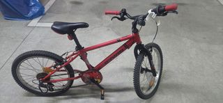 Bicicleta Btwin Roja 6-9 años 20” regalo casco