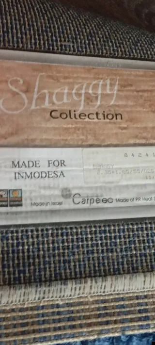 Alfombra de lana azul petróleo