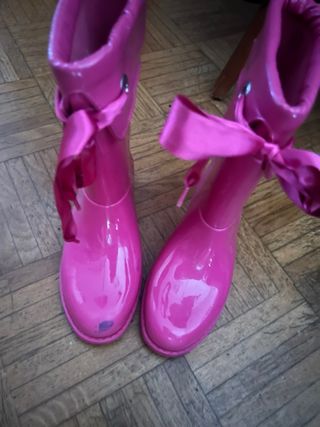 Botas de agua rosas para niña TALLA 34