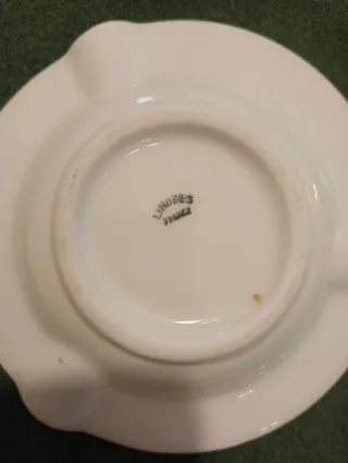 Cenicero de porcelana de limoges escudo París