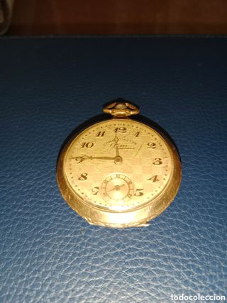 Reloj de Bolsillo Chapado en Oro, Funcionando..