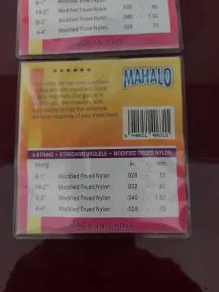 2 Juegos Cuerdas Ukulele Mahalo Soprano