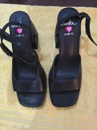 Sandalias tacón Ulanka piel sintética talla 38