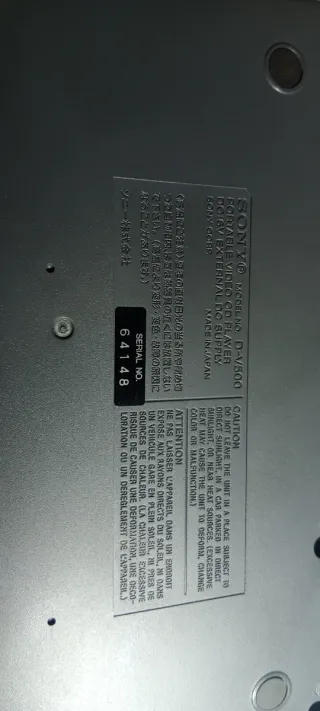 Lettore portatile Video CD Sony D-V500